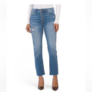KUT From the Kloth cropped jeans with button fly
